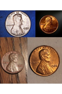 COIN 1980 PENNY 4X