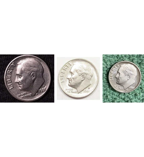COIN 1981 DIME 3X