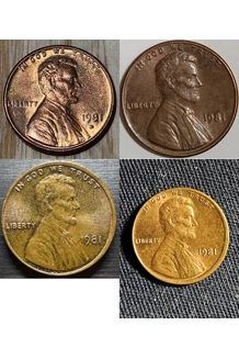 COIN 1981 PENNY 4X