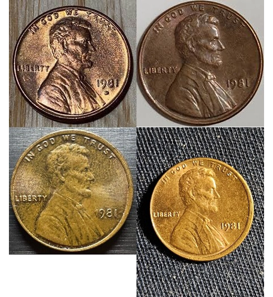 COIN 1981 PENNY 4X