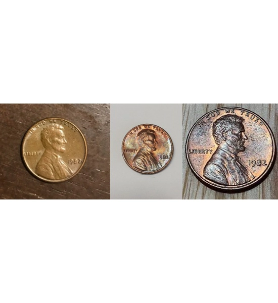 COIN 1982 PENNY 3X