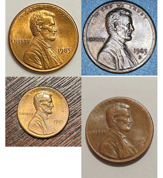 COIN 1985 PENNY 4X