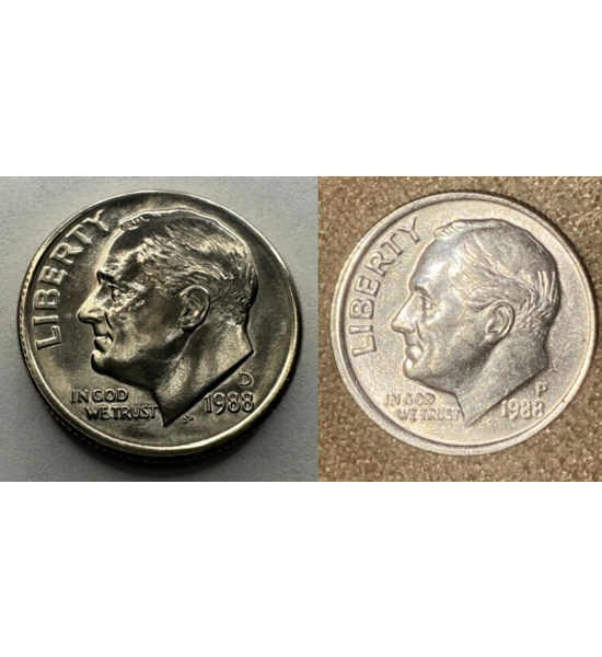 COIN 1988 DIME 2X