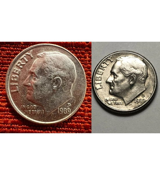COIN 1989 DIME 2X