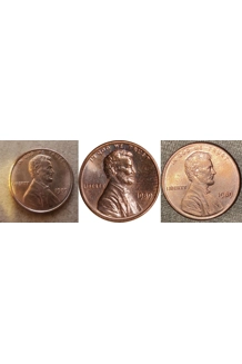 COIN 1989 PENNY 3X