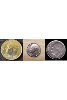 COIN 1991 DIME 3X