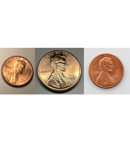 COIN 1991 PENNY 3X