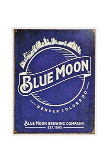 SIGN TIN BLUE MOON