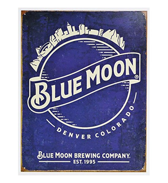 SIGN TIN BLUE MOON