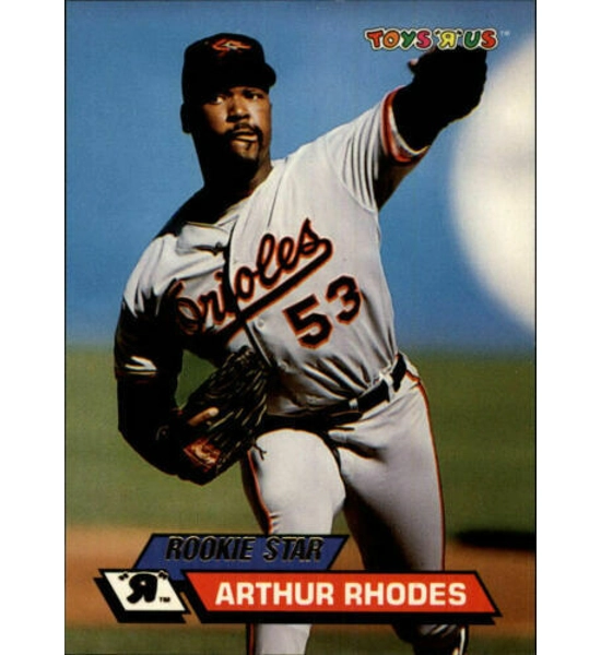 CARD ARTHUR RHODES TOPPS STADIUM CLUB ROOKIE STAR 28
