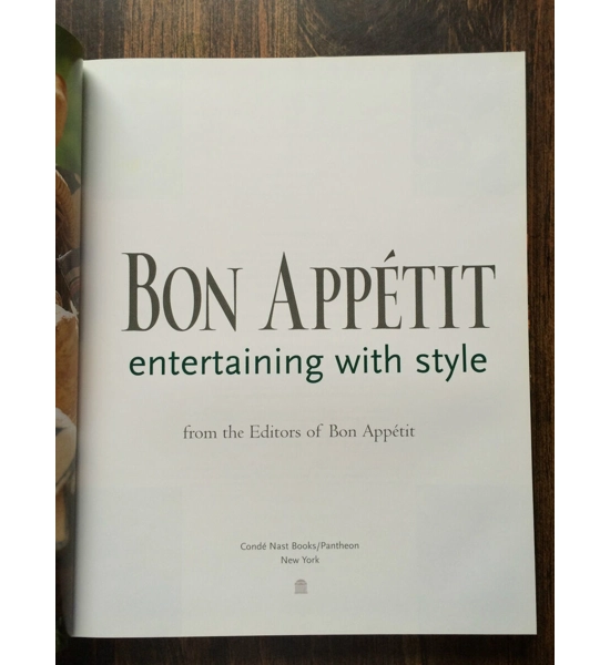 BOOK BON APPETIT ENTERTAINING WITH STYLE