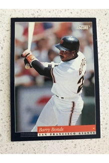 CARD BARRY BONDS SCORE SAN FRANCISCO GIANTS