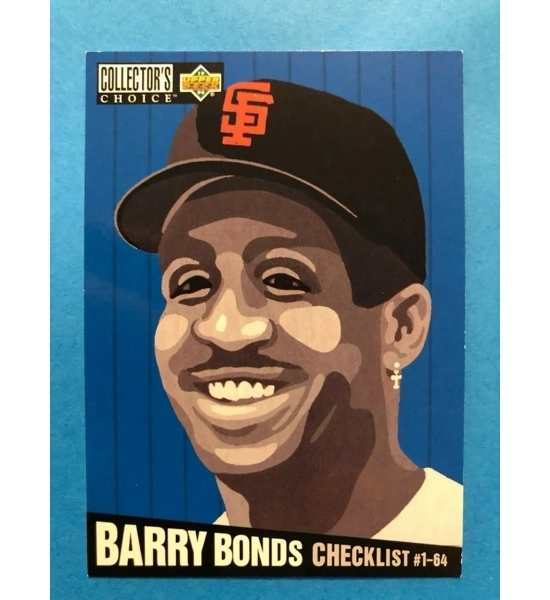 CARD BARRY BONDS UPPER DECK COLLECTOR'S CHOICE CHECKLIST
