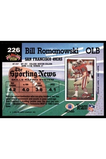 CARD BILL ROMANOWSKI TOPPS STADIUM CLUB
