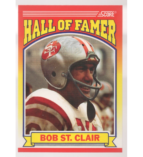 CARD BOB ST CLAIR SCORE HALL OF FAMER