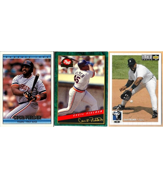 CARD 3X CECIL FIELDER
