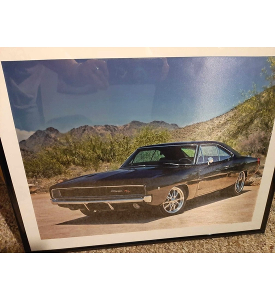 CANVAS DODGE CHARGER BLACK