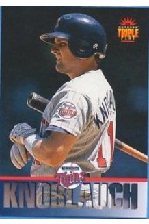 CARD CHUCK KNOBLAUCH TRIPLE PLAY 254