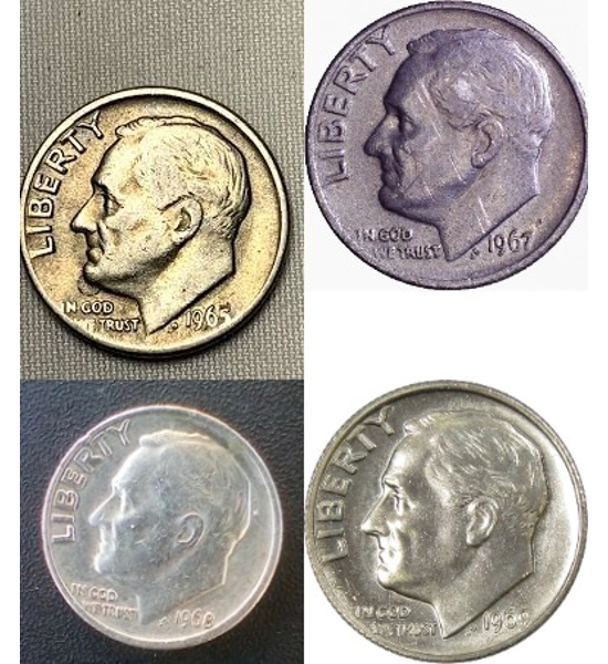 COIN 1965 DIME 4X