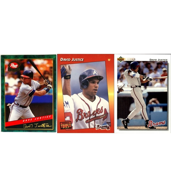 CARD 3X DAVID JUSTICE