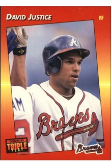 CARD DAVID JUSTICE TRIPLE PLAY