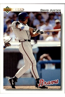 CARD DAVID JUSTICE UPPER DECK