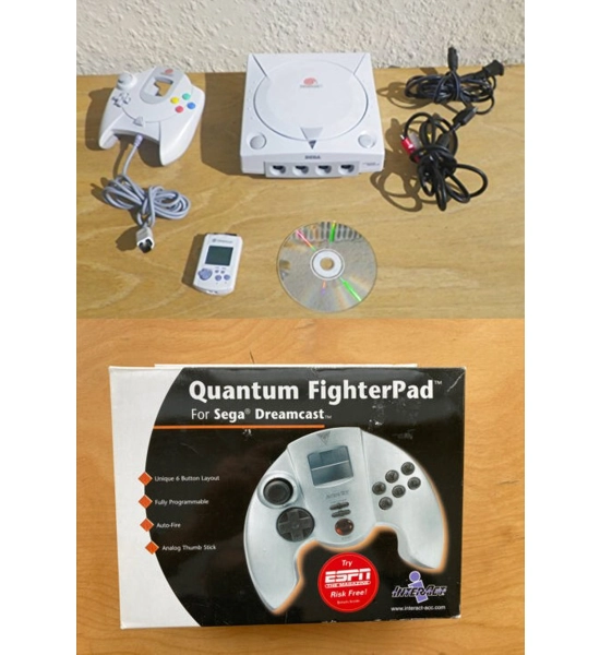 SEGA DREAMCAST WITH FIGHTERPAD
