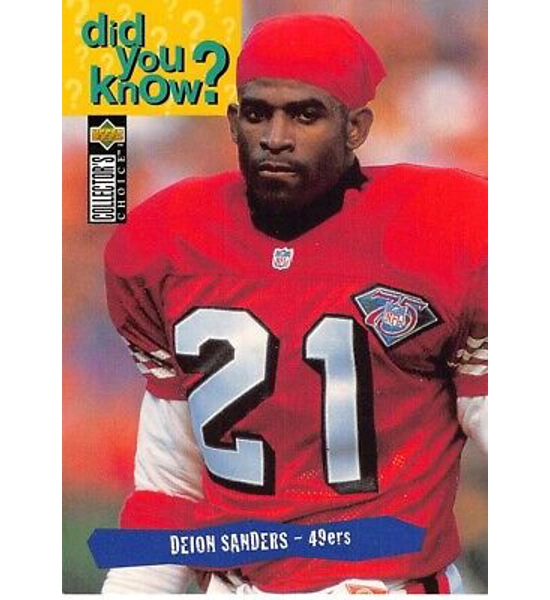 CARD DEION SANDERS UPPER DECK COLLECTOR'S CHOICE