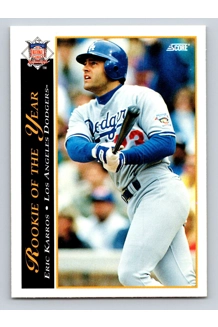 CARD ERIC KARROS ROOKIE OF THE YEAR SCORE