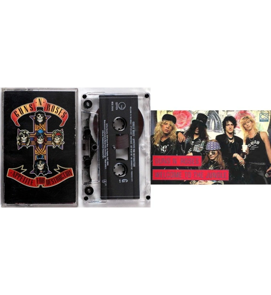 CASSETTE GUNS N' ROSES APPETITE FOR AND WELCOME TO THE