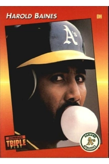 CARD HAROLD BAINES TRIPLE PLAY