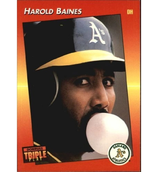 CARD HAROLD BAINES TRIPLE PLAY