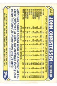 CARD JOHN CHRISTENSEN TOPPS 23T