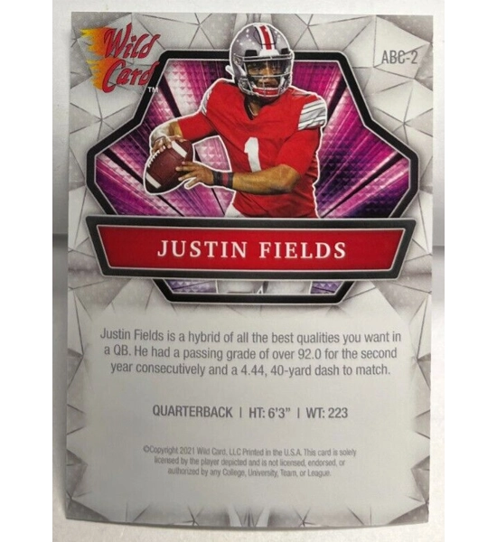 CARD JUSTIN FIELDS WILD CARD ABC-2