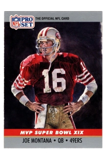 CARD JOE MONTANA PRO SET MVP 19