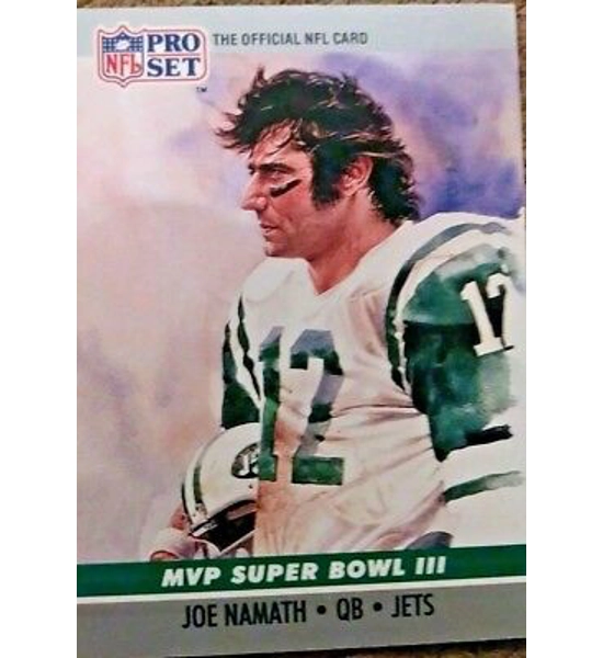 CARD JOE NAMATH PRO SET 3