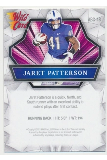 CARD JARET PATTERSON WILD CARD ABC-48