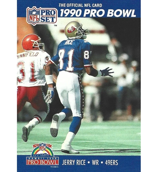 CARD JERRY RICE PRO SET 1990 PRO BOWL