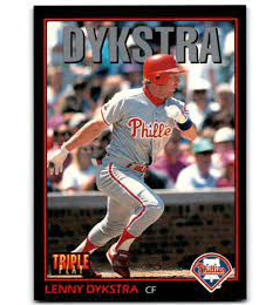 CARD LENNY DYKSTRA TRIPLE PLAY