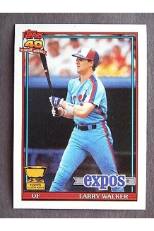 CARD LARRY WALKER TOPPS ROOKIE