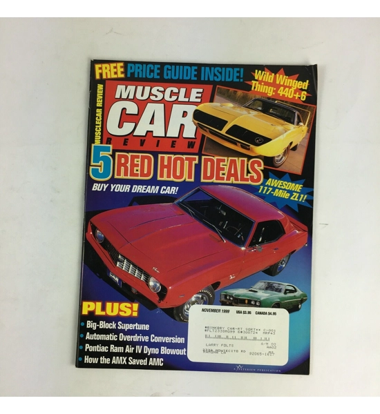BOOK MUSCLE CAR REVIEW NOVEMBER 1999
