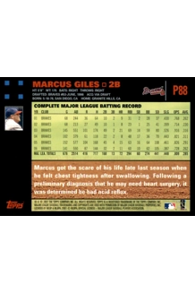 CARD MARCUS GILES TOPPS P88