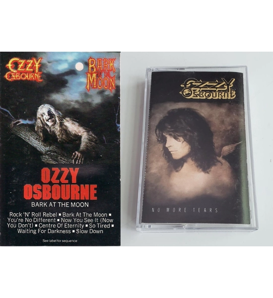 CASSETTE OZZY OSBOURNE BARK AT THE MOON AND NO MORE TEARS