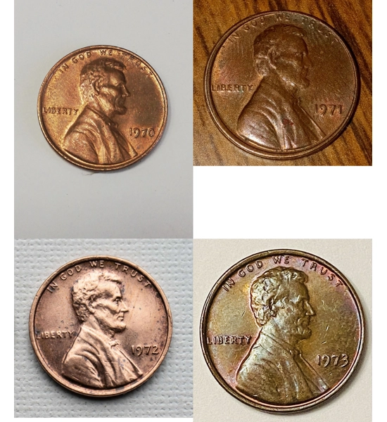 COIN 1970 PENNY 4X