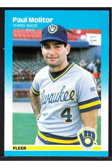 CARD PAUL MOLITOR FLEER 350