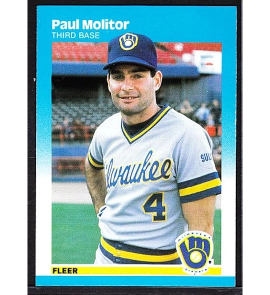 CARD PAUL MOLITOR FLEER 350