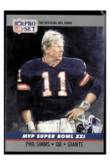 CARD PHIL SIMMS PRO SET MVP
