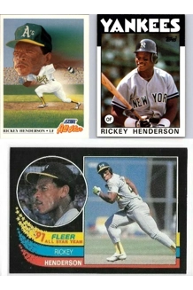 CARD 3X RICKEY HENDERSON