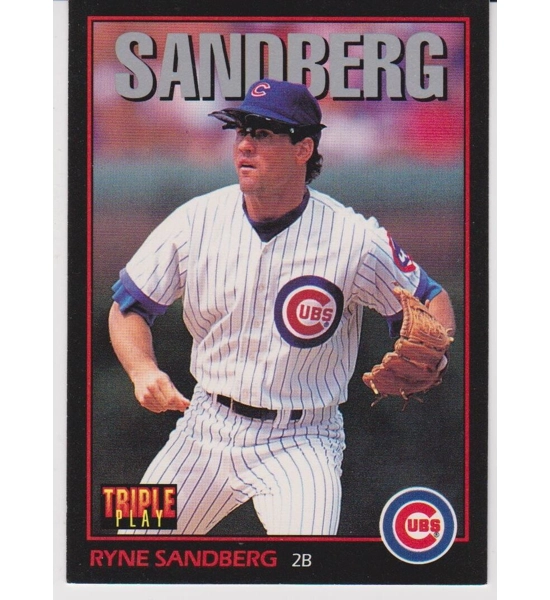 CARD RYNE SANDBERG TRIPLE PLAY