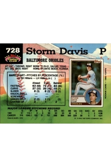 CARD STORM DAVIS TOPPS STADIUM CLUB